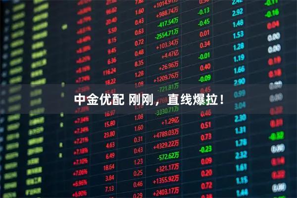 中金优配 刚刚，直线爆拉！