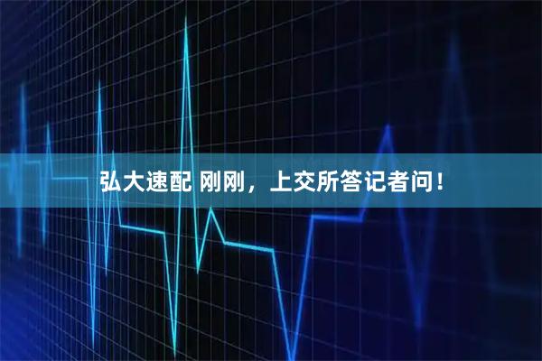 弘大速配 刚刚，上交所答记者问！