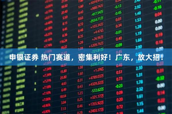 申银证券 热门赛道，密集利好！广东，放大招！