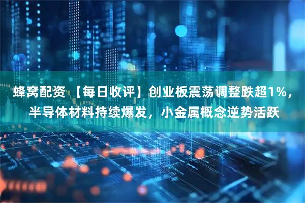 蜂窝配资 【每日收评】创业板震荡调整跌超1%， 半导体材料持续爆发，小金属概念逆势活跃